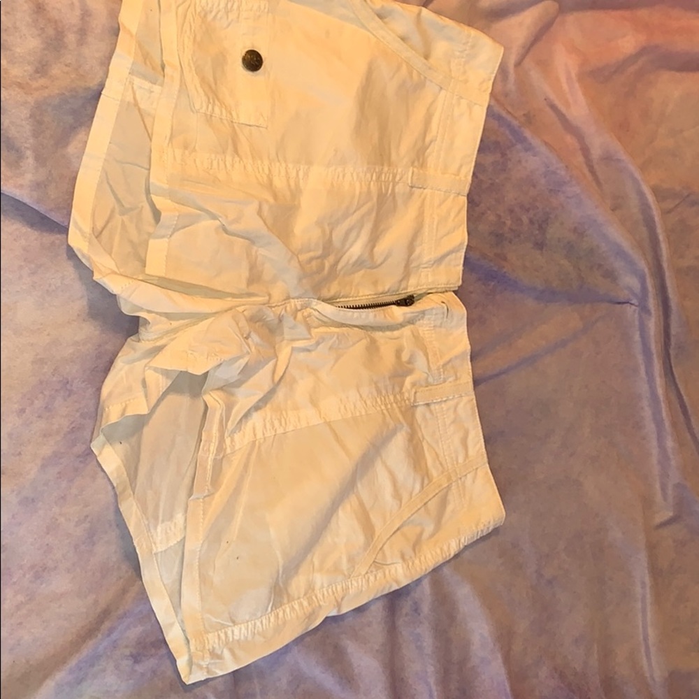 White Cardigan Shorts